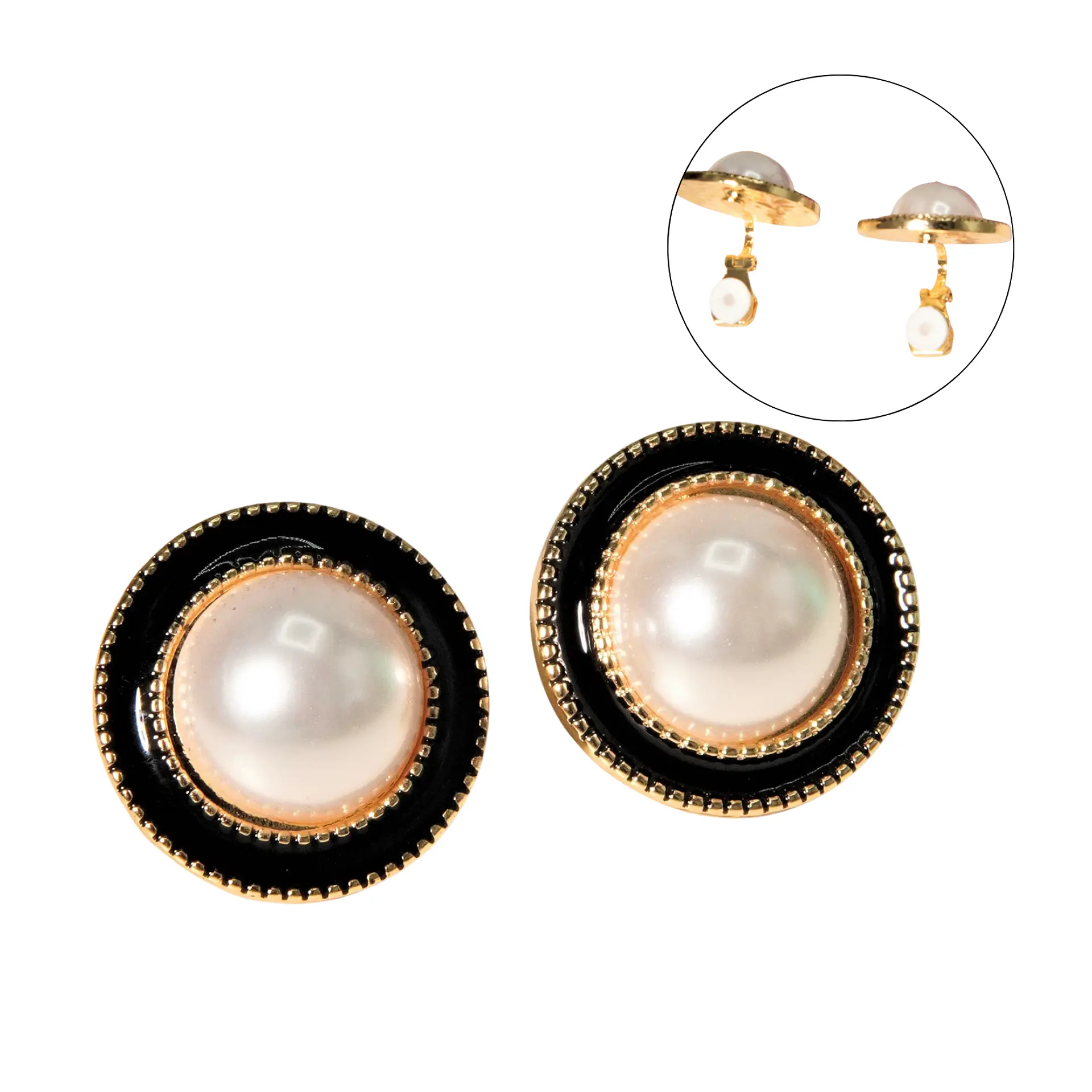 Aros Dinastia clip sin perforacion bañado en oro 14k  1