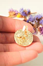 Aros Dinastia clip sin perforacion bañado en oro 14k  - Miniatura 6