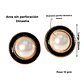 Aros Dinastia clip sin perforacion bañado en oro 14k  - Miniatura 3