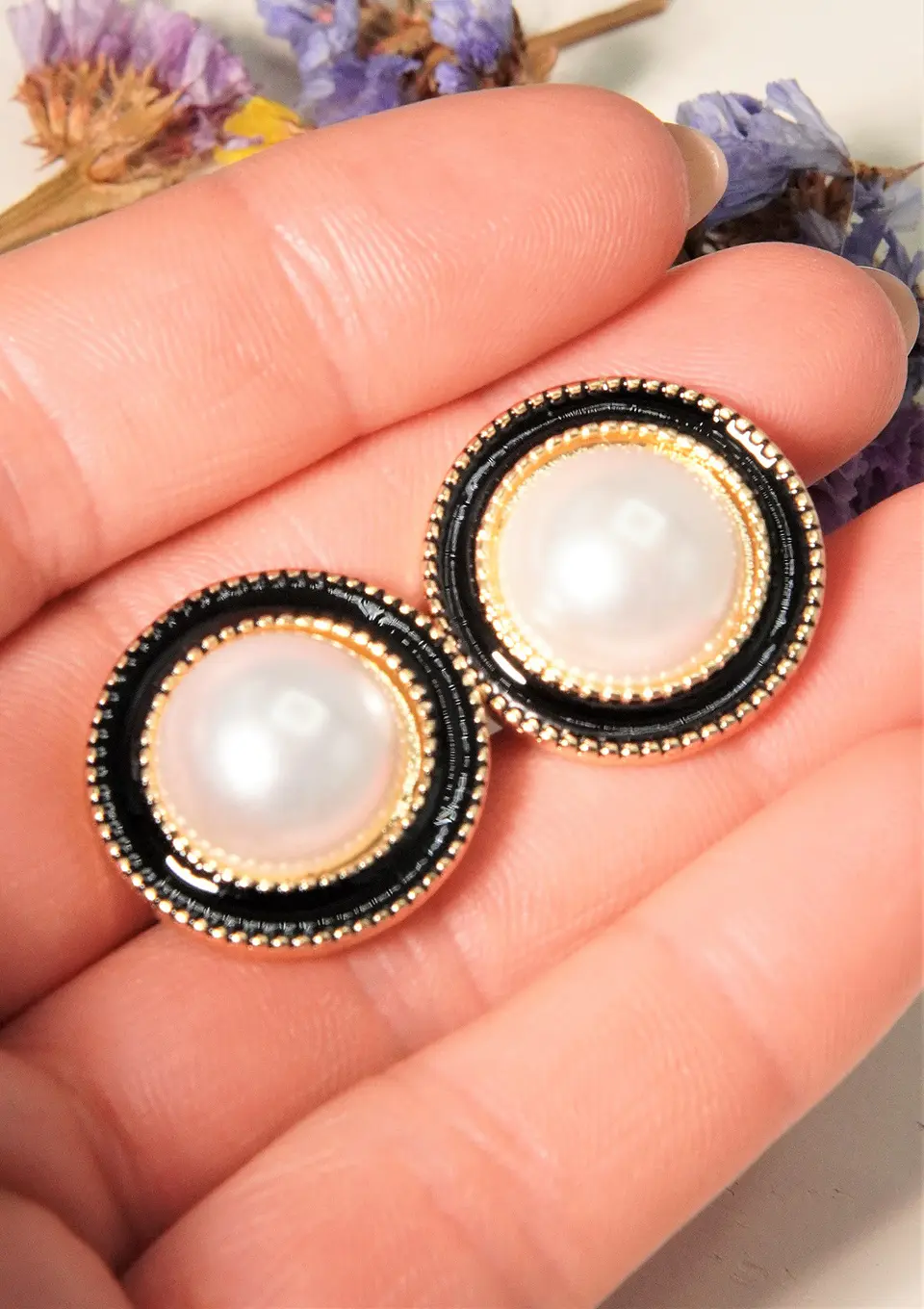 Aros Dinastia clip sin perforacion bañado en oro 14k  7