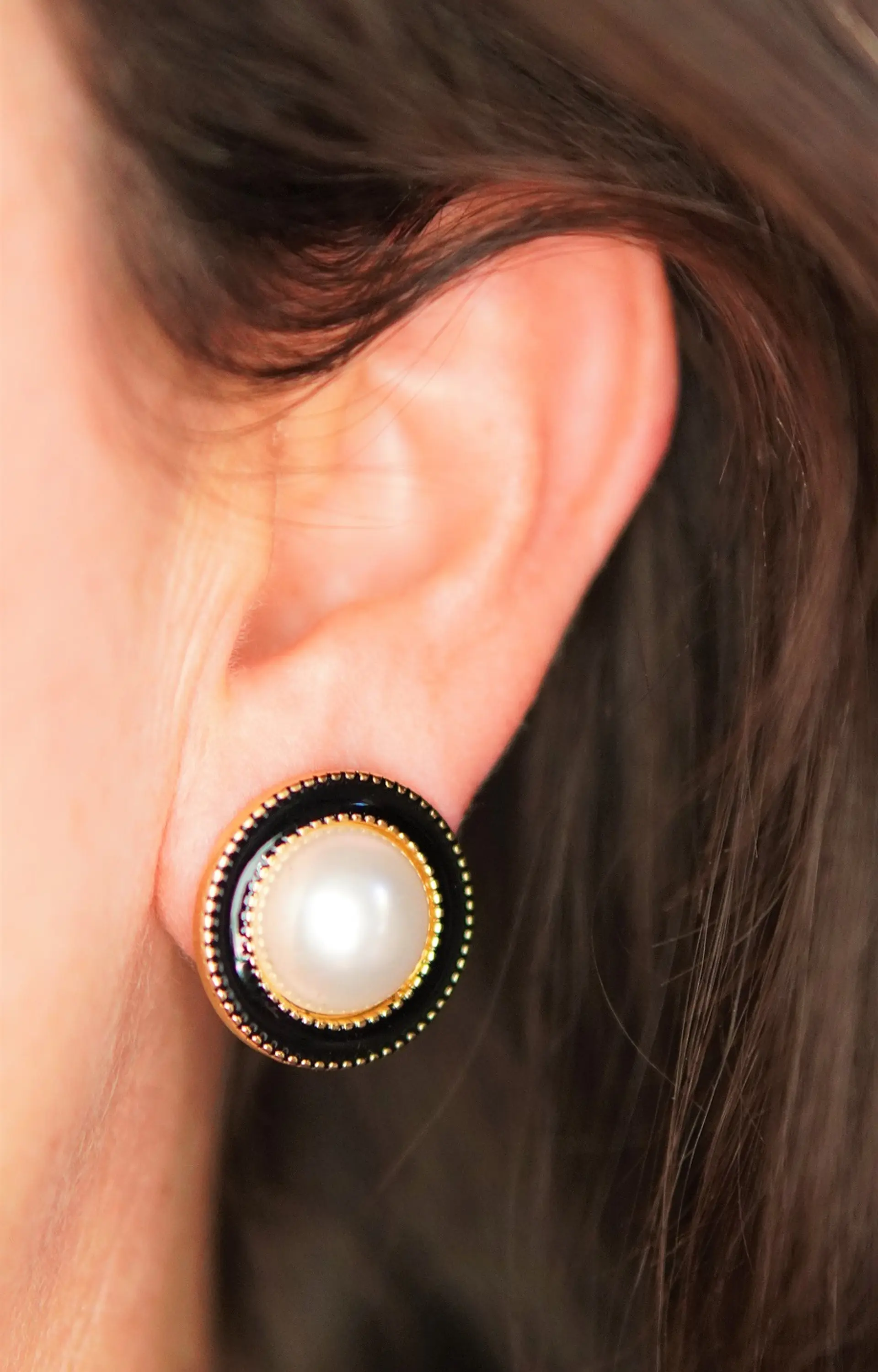 Aros Dinastia clip sin perforacion bañado en oro 14k  8