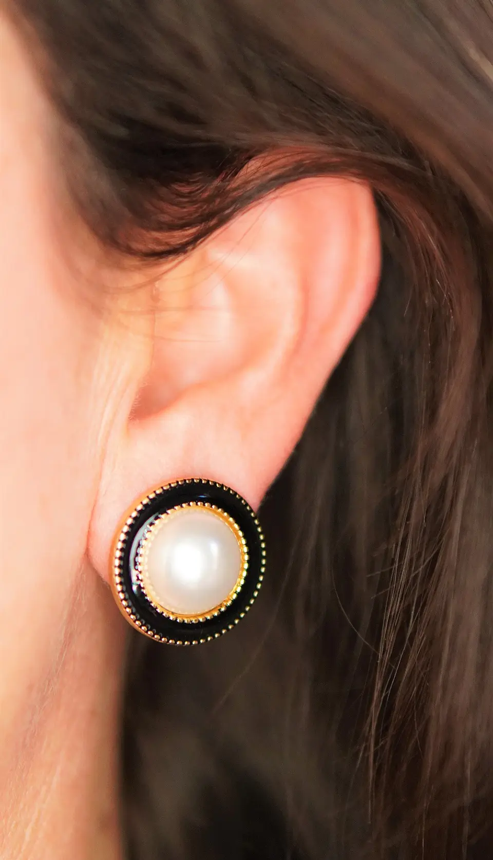 Aros Dinastia clip sin perforacion bañado en oro 14k  8