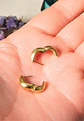 Argollas Camila chunky 20G 8MM titanio PVD oro 18 ASTM F136 - Miniatura 6