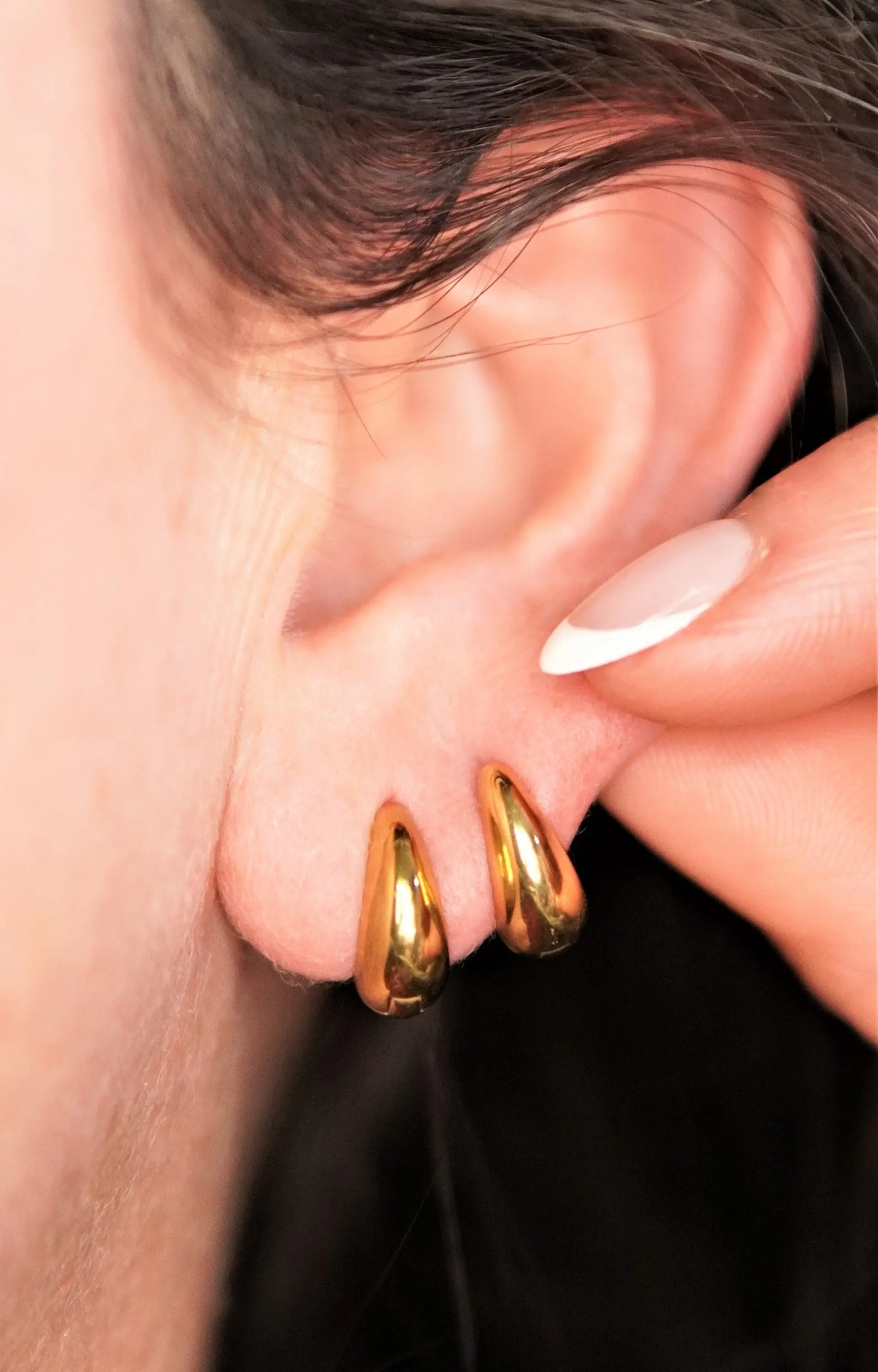 Argollas Camila chunky 20G 8MM titanio PVD oro 18 ASTM F136 8