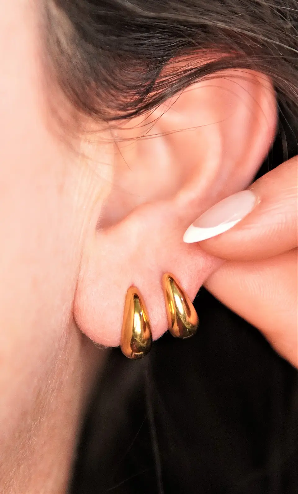 Argollas Camila chunky 20G 8MM titanio PVD oro 18 ASTM F136 8