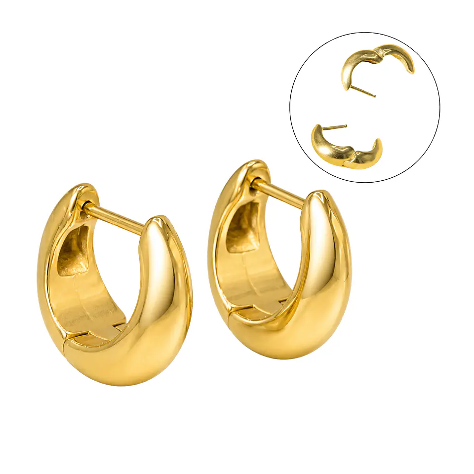 Argollas Camila chunky 20G 8MM titanio PVD oro 18 ASTM F136 1