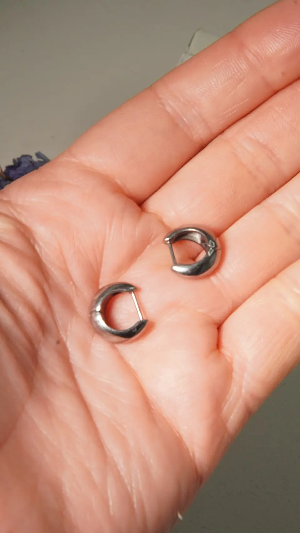Argollas Camila chunky 20G 8MM titanio ASTM F136 7