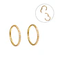 Argollas Emma 20G 6mm zirconias titanio PVD oro 18k - Miniatura 1
