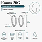 Argollas Emma 20G 6mm zirconias titanio ASTM F136 - Miniatura 3
