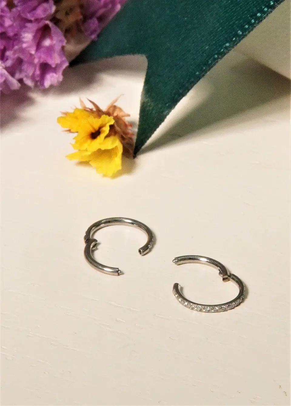 Argollas Emma 20G 6mm zirconias titanio ASTM F136 10