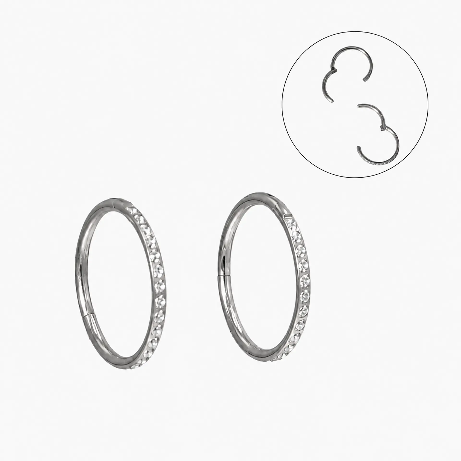Argollas Emma 20G 6mm zirconias titanio ASTM F136 1