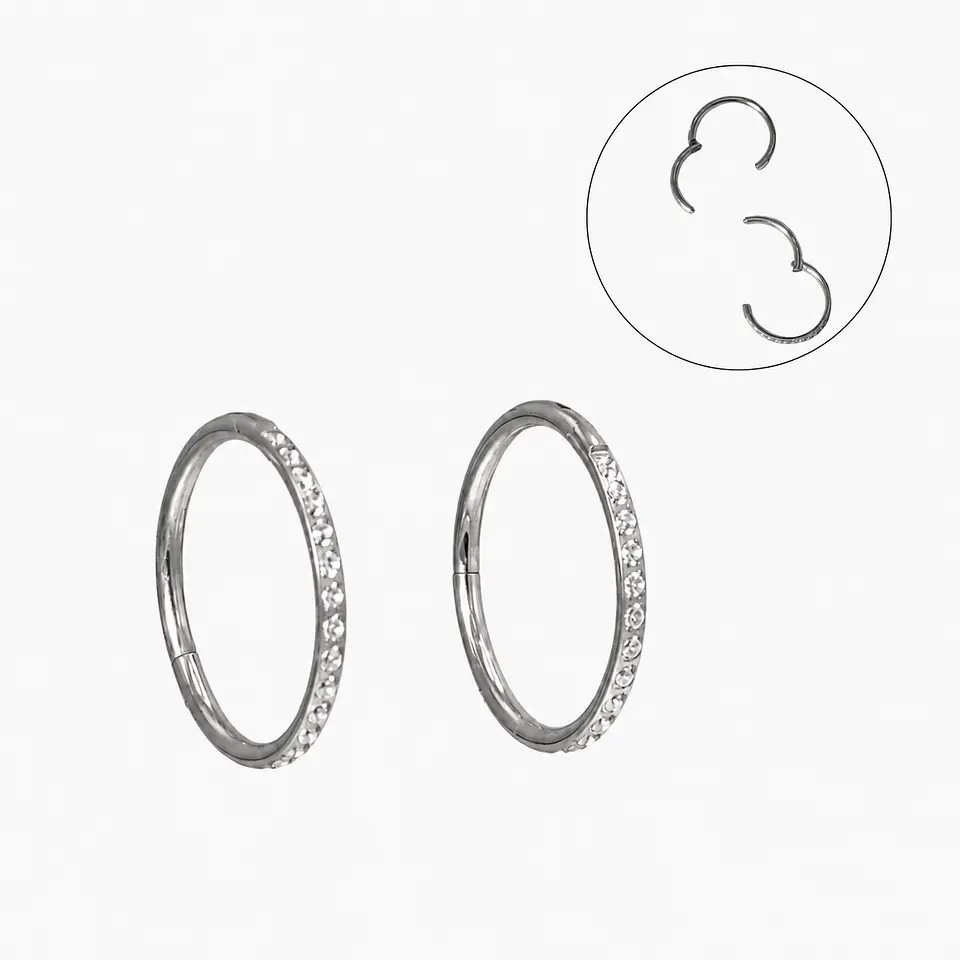 Argollas Emma 20G 6mm zirconias titanio ASTM F136 1