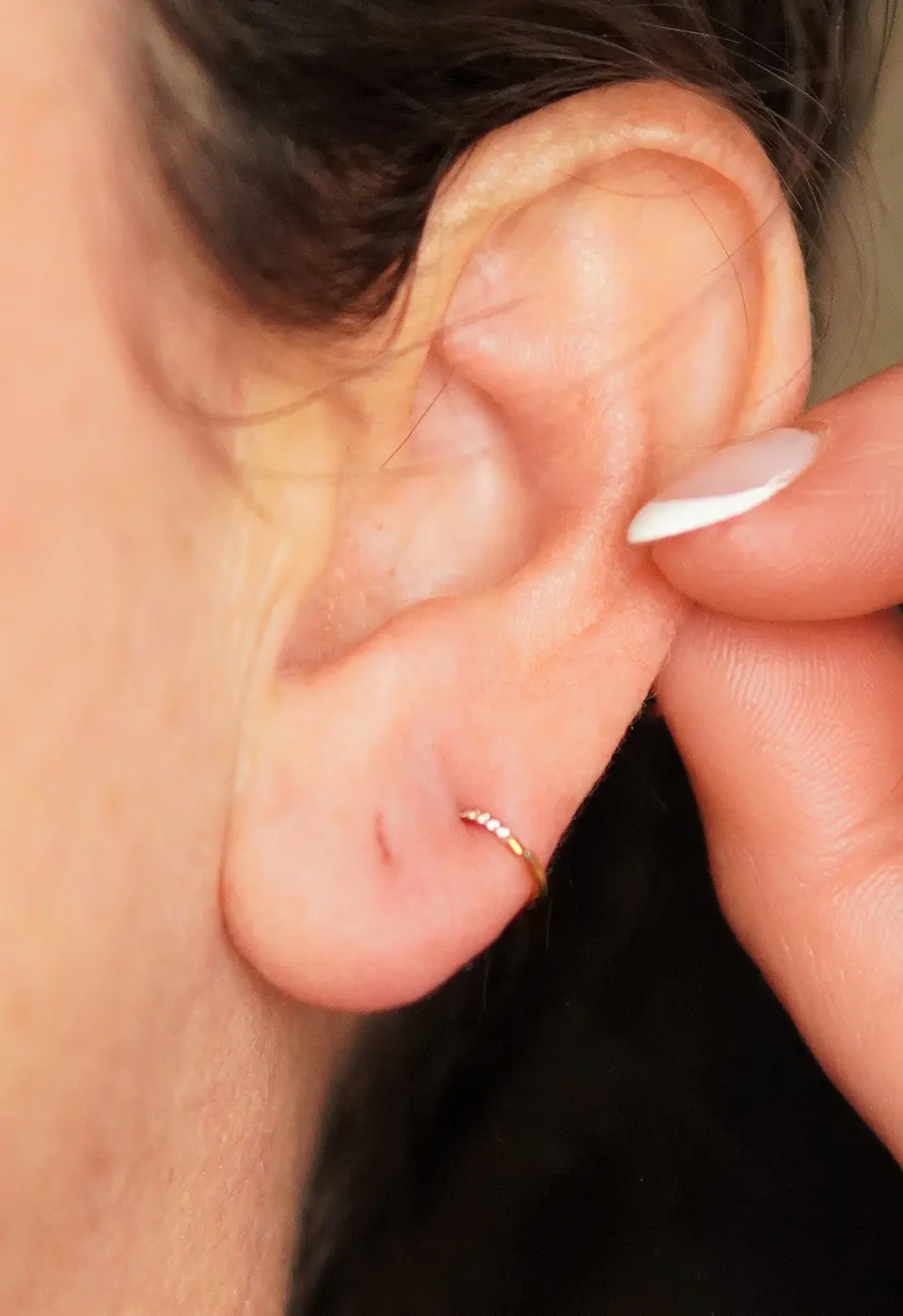 Piercing Argolla Emma 20G 6mm Titanio PVD Oro 18k 2