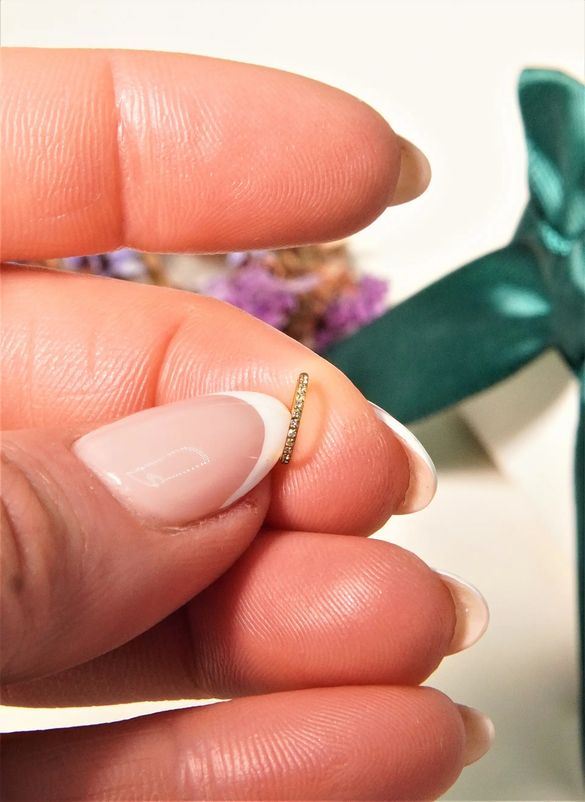 Piercing Argolla Emma 20G 6mm Titanio PVD Oro 18k 6