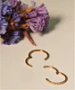 Argollas Emma 20G 8mm zirconias titanio PVD oro 18k - Miniatura 6