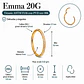 Piercing Argolla Emma 20G 8mm Titanio PVD Oro 18k - Miniatura 5