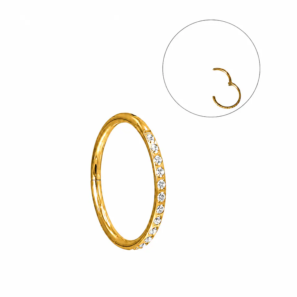 Piercing Argolla Emma 20G 8mm Titanio PVD Oro 18k 1