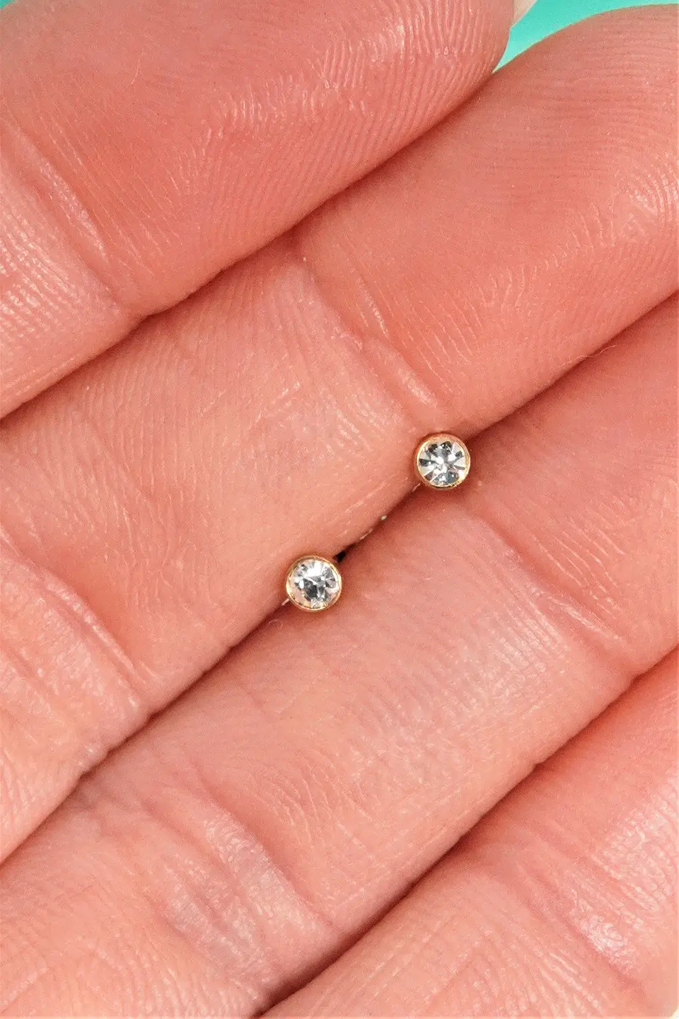 Aros punto de luz Aria 3mm 20G titanio PVD 18k 6
