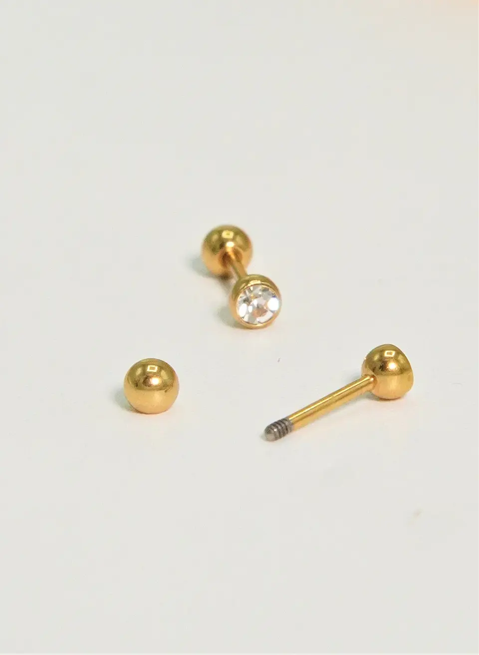 Aros punto de luz Aria 3mm 20G titanio PVD 18k 7