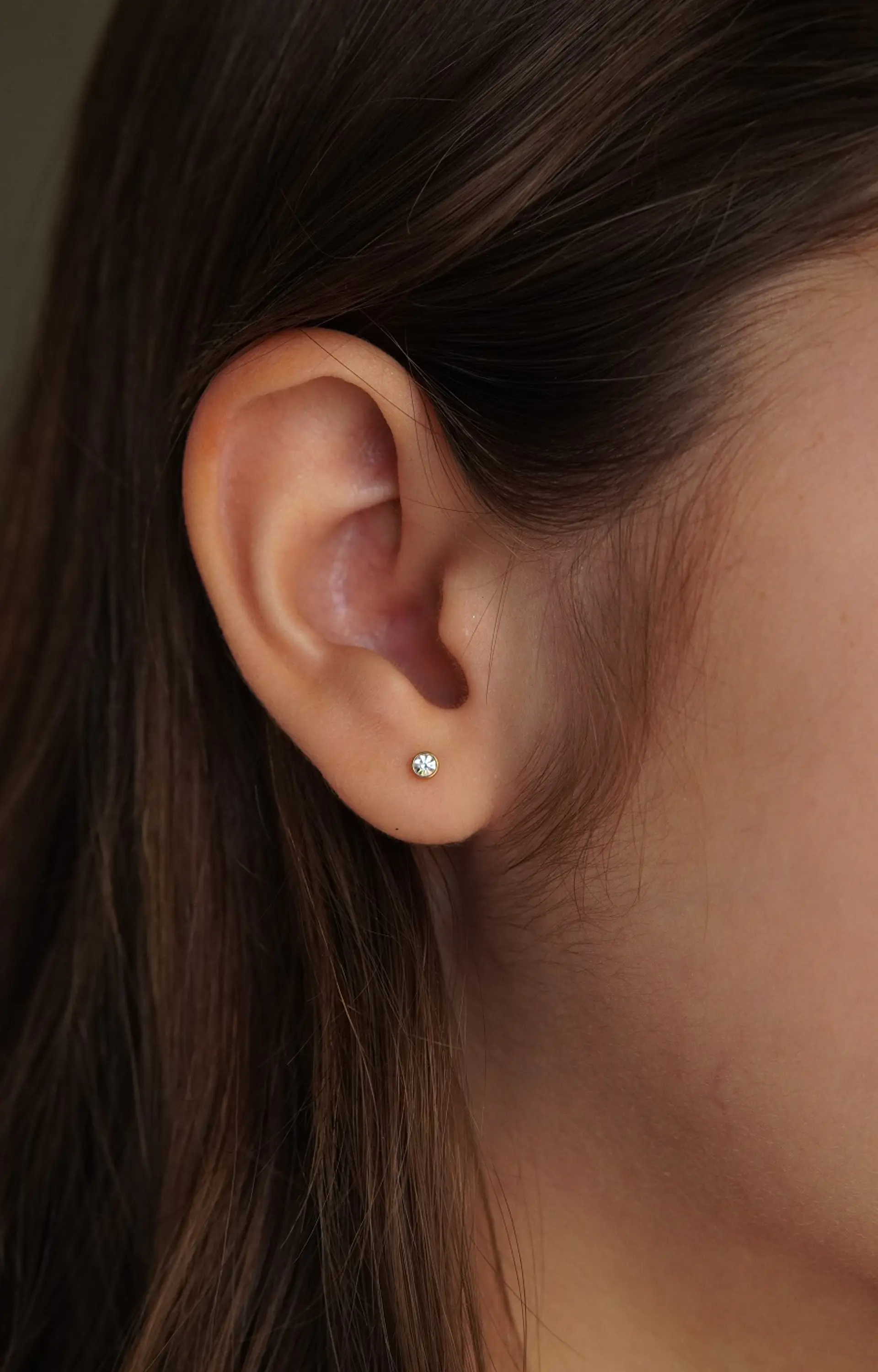 Aros punto de luz Aria 3mm 20G titanio PVD 18k 2