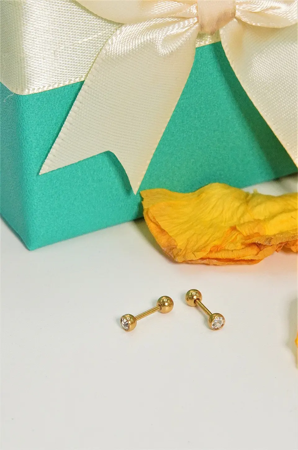 Aros punto de luz Aria 3mm 20G titanio PVD 18k 4