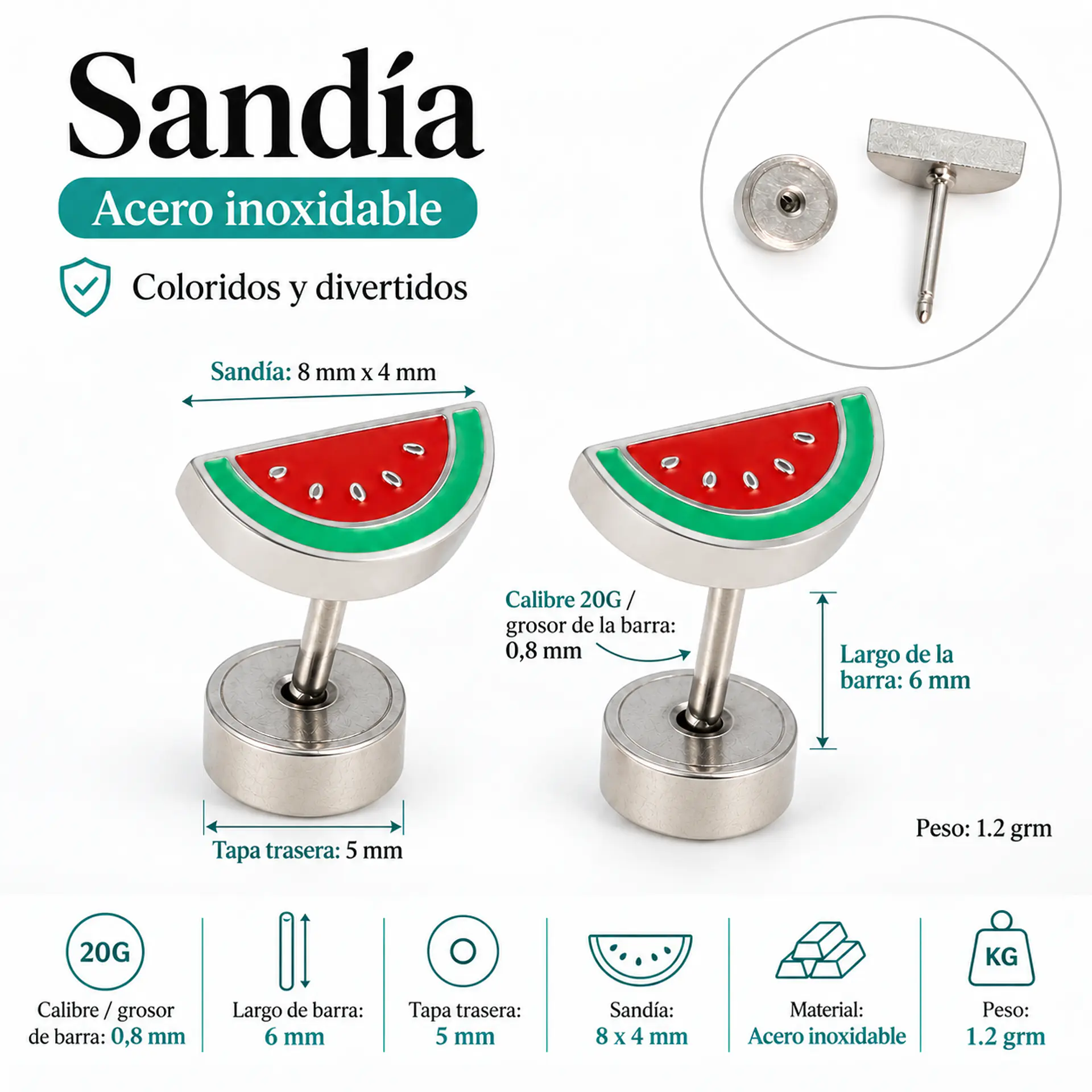 Aros abridores Sandia veraniega barra 6mm 3