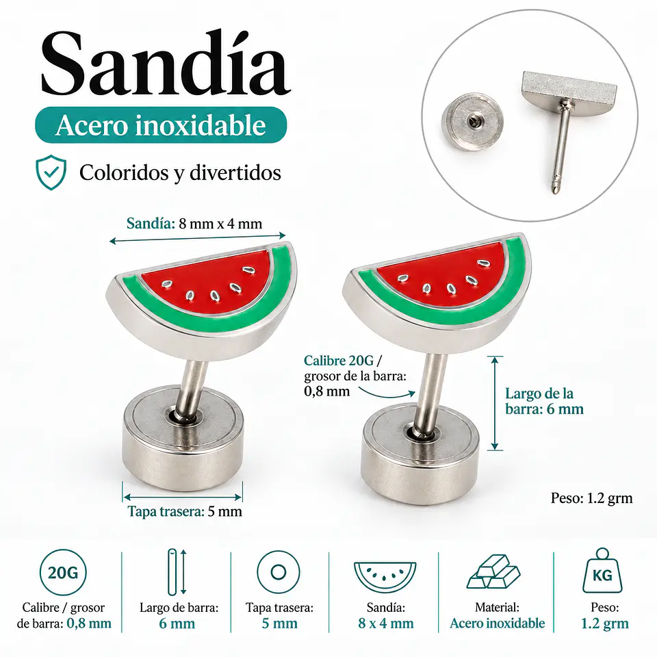 Aros abridores Sandia veraniega barra 6mm 3