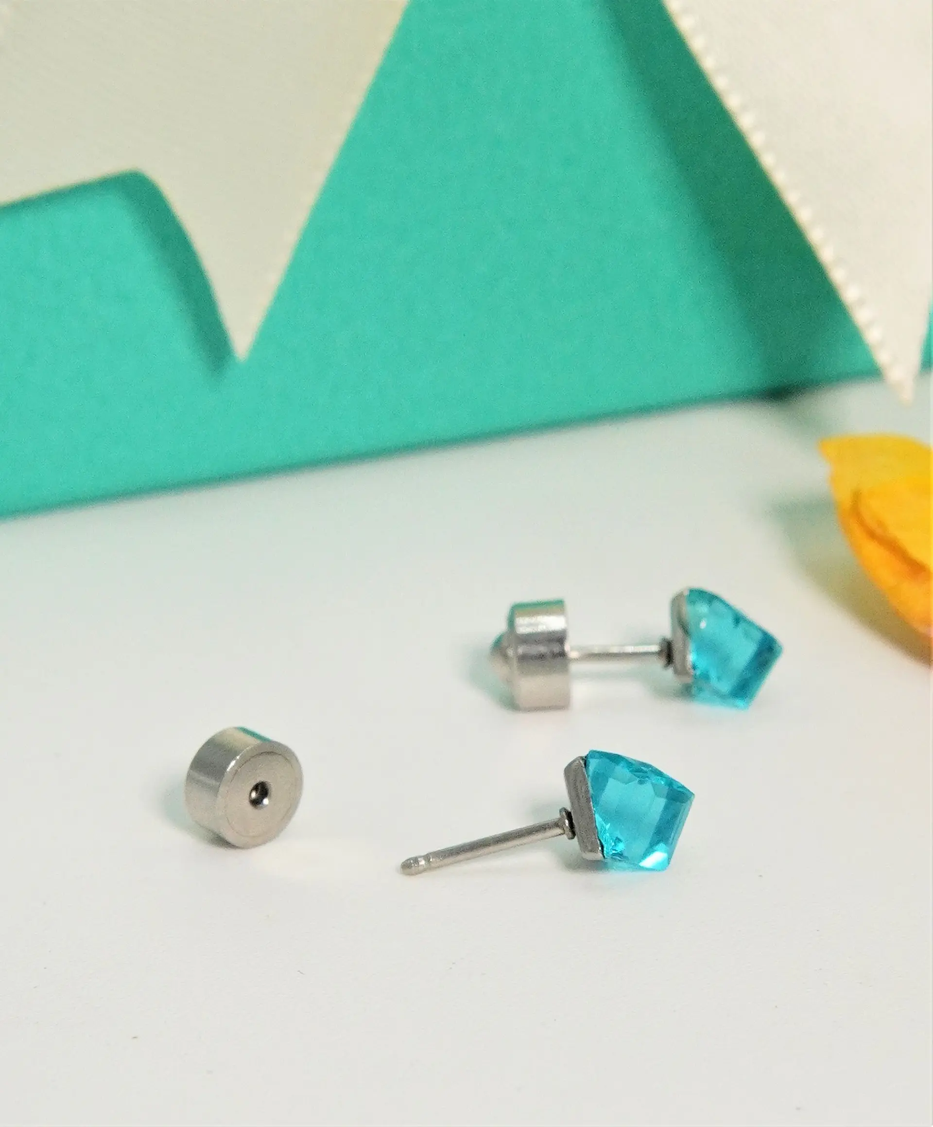 Aros abridores Iris azul cristal  9