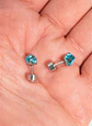 Aros abridores Iris azul cristal  - Miniatura 4