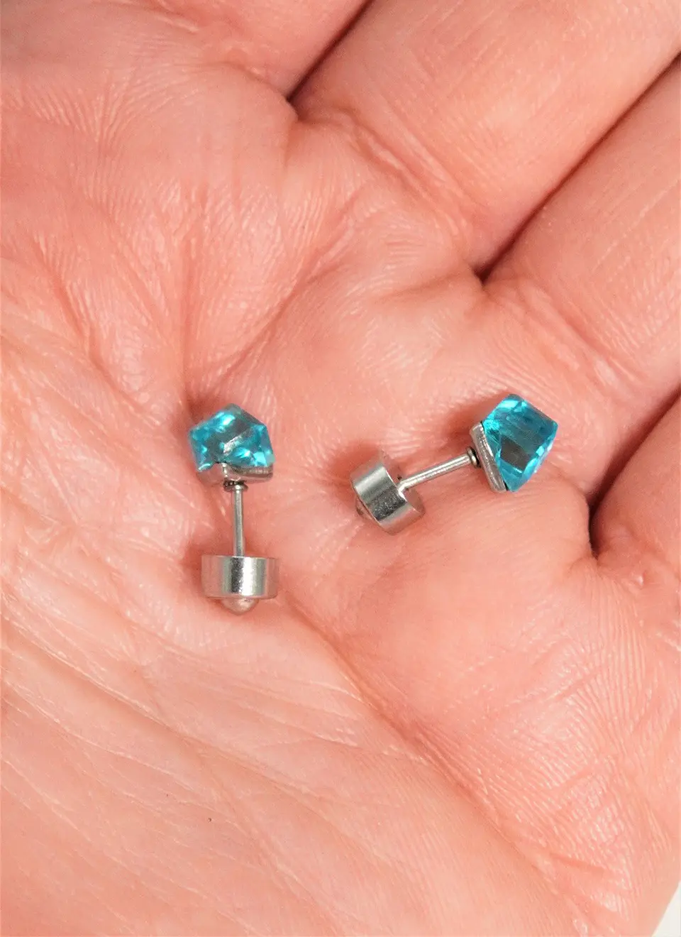 Aros abridores Iris azul cristal  4