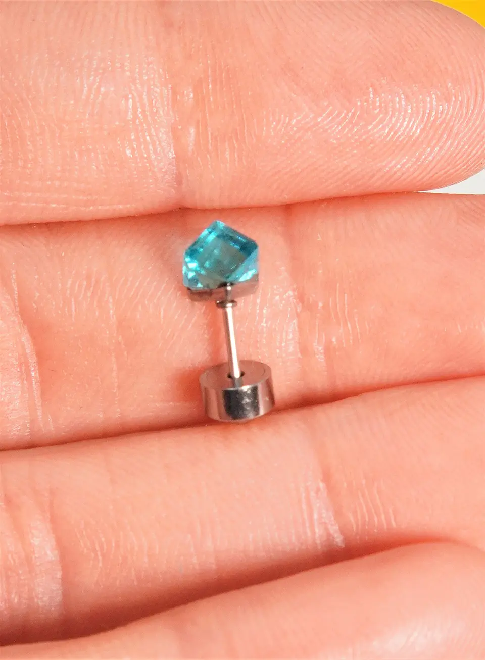 Aros abridores Iris azul cristal  10