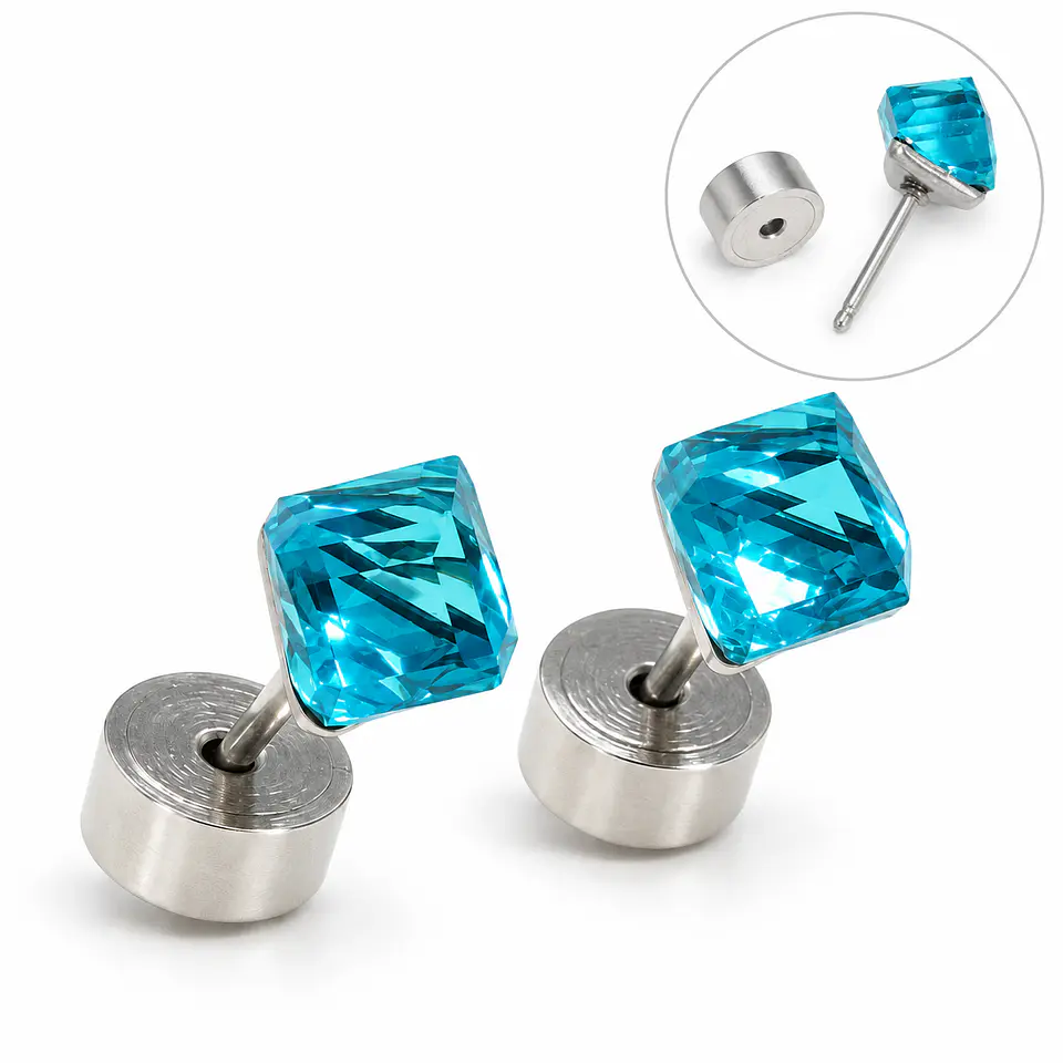Aros abridores Iris azul cristal  1