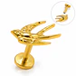 Piercing labret Golondrina 6mm 16G titanio Pvd 18K - Miniatura 1