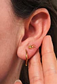 Piercing labret Golondrina 6mm 16G titanio Pvd 18K - Miniatura 3