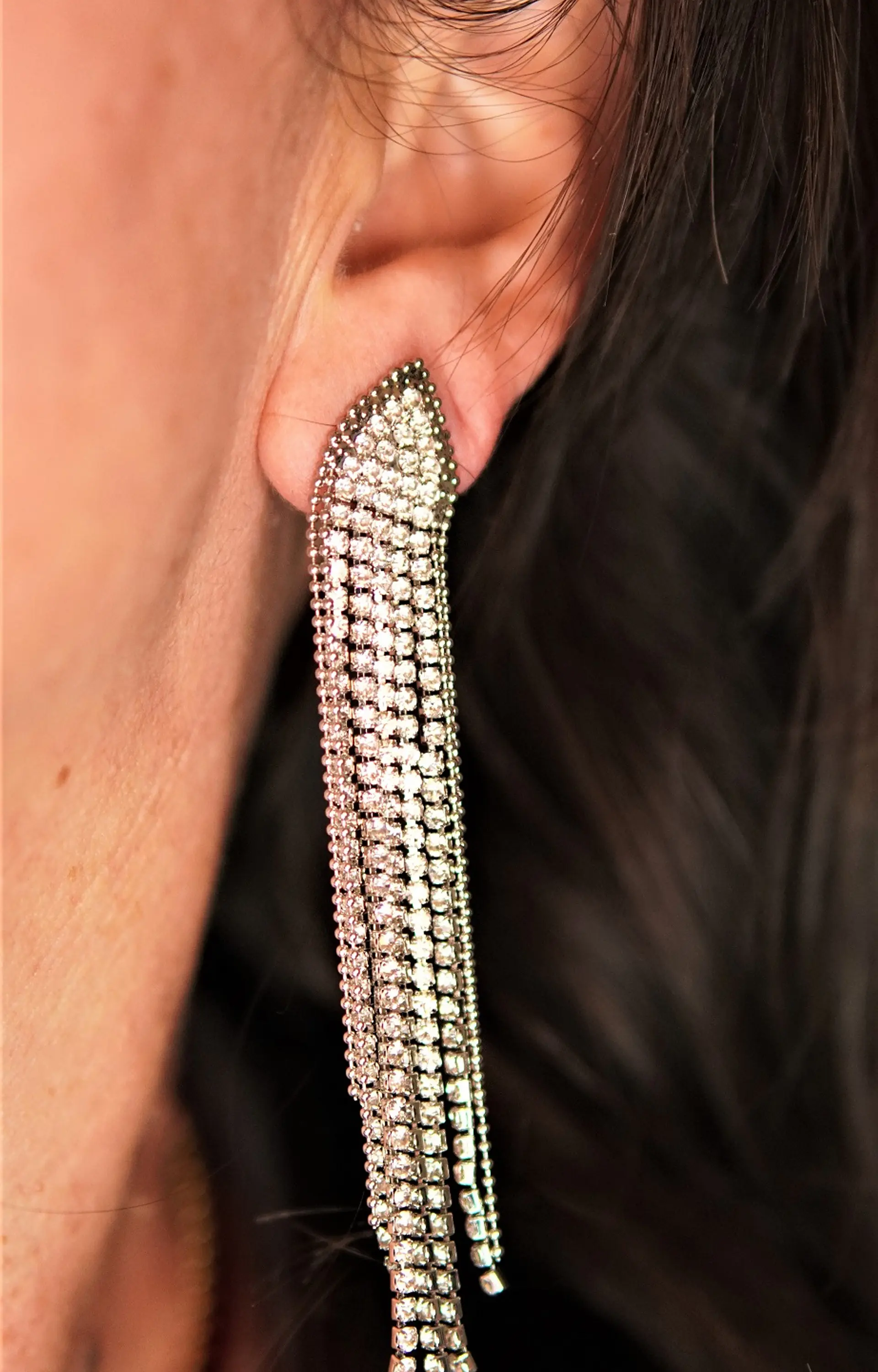 Aros Venus Sin Perforación Clip Zirconias Baño en Plata 8