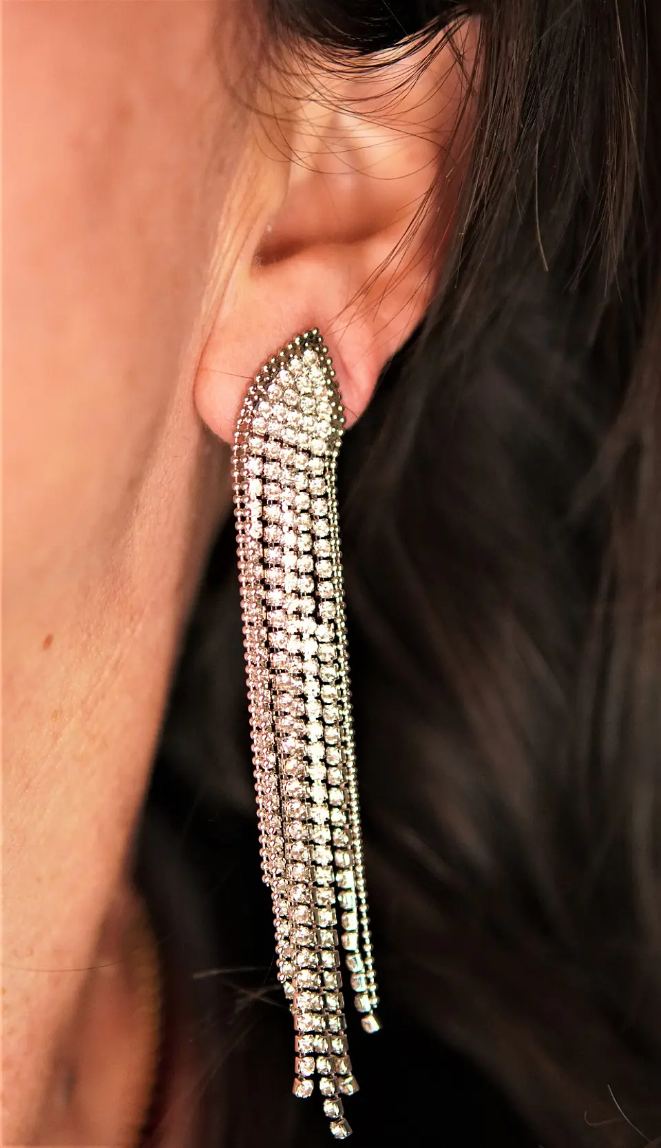 Aros Venus Sin Perforación Clip Zirconias Baño en Plata 8