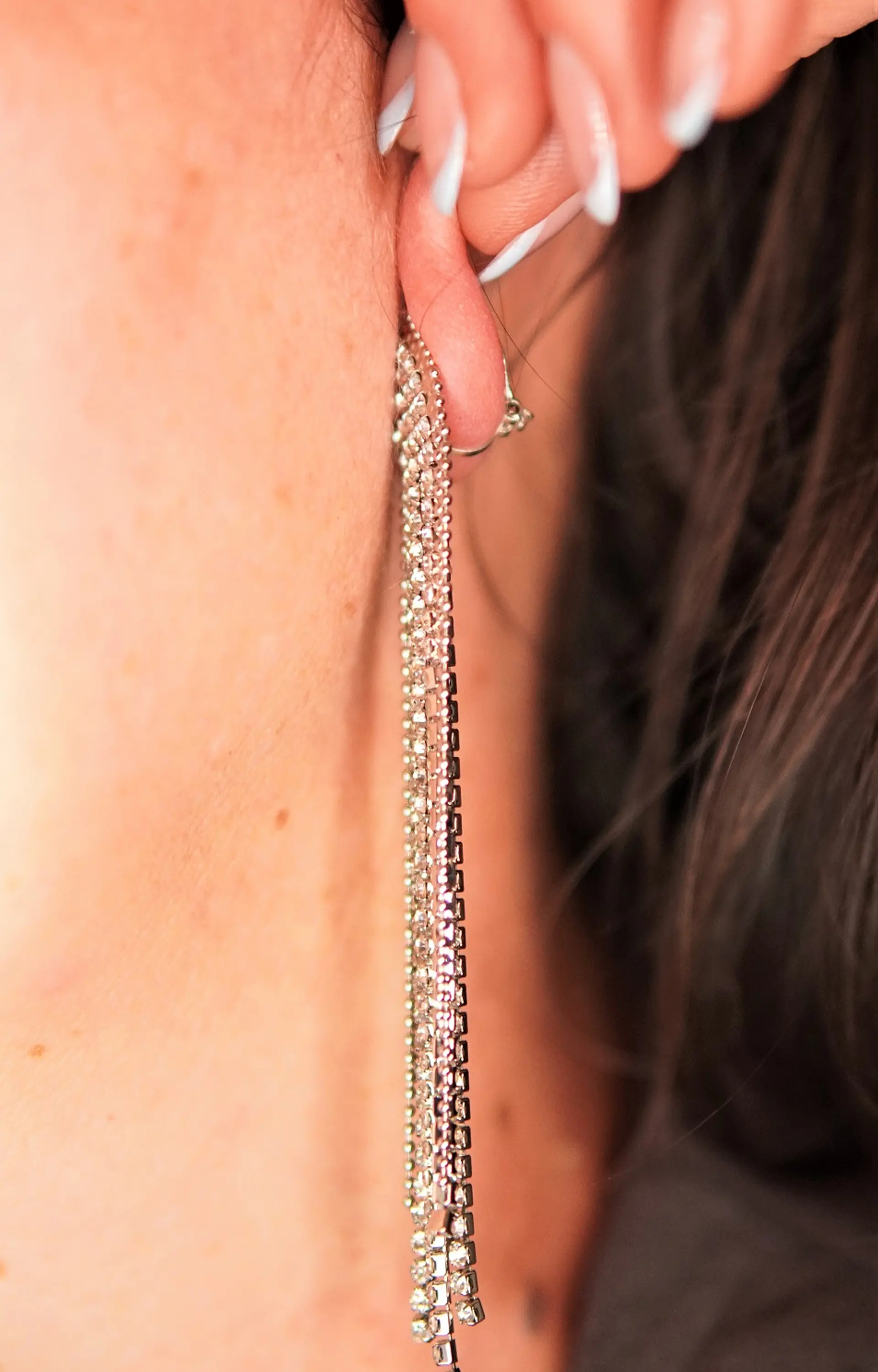 Aros Venus Sin Perforación Clip Zirconias Baño en Plata 6