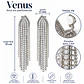 Aros Venus Sin Perforación Clip Zirconias Baño en Plata - Miniatura 2