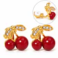 Aros Cereza Chic Sin Perforación Clip Zirconias - Miniatura 1