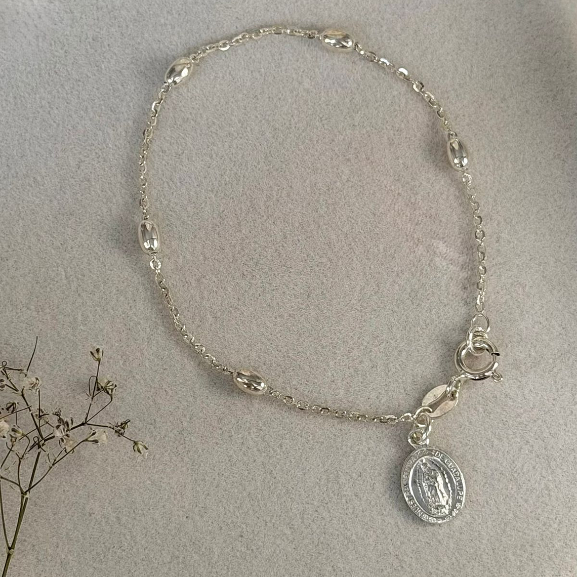 Pulsera Virgen de Guadalupe Plata 1