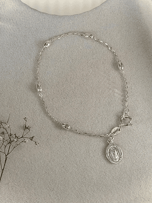 Pulsera Virgen de Guadalupe Plata