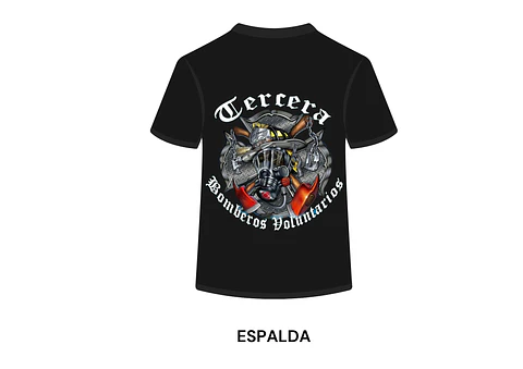 POLERA MANGA CORTA DISEÑO BOMBEROS