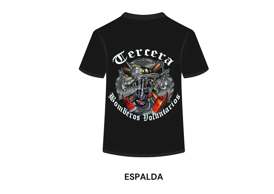 POLERA MANGA CORTA DISEÑO BOMBEROS 1