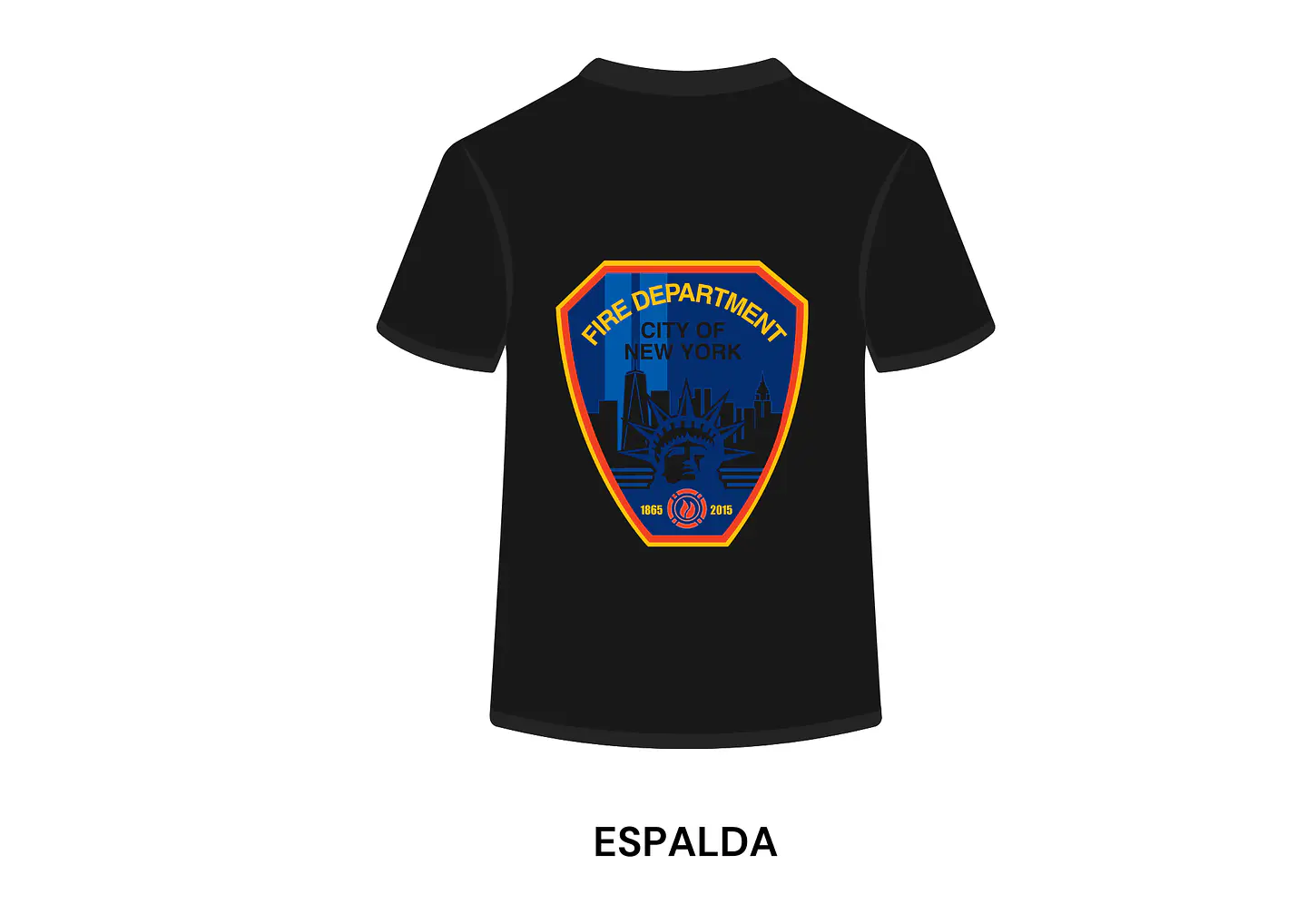 POLERA MANGA CORTA DISEÑO BOMBEROS 1