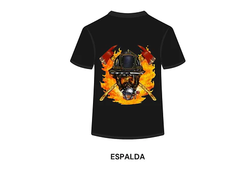 POLERA MANGA CORTA DISEÑO BOMBEROS