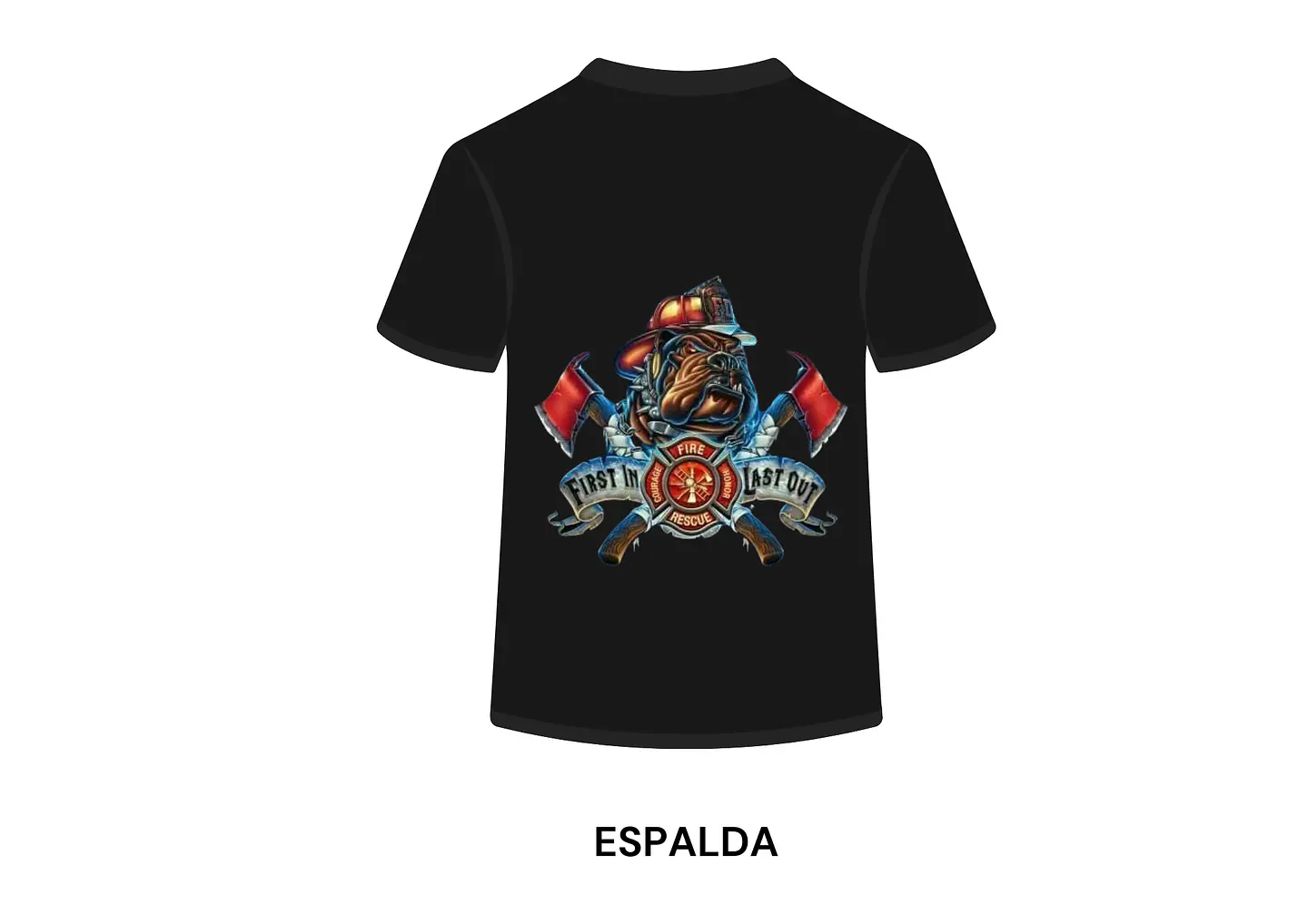 POLERA MANGA CORTA DISEÑO BOMBEROS 1
