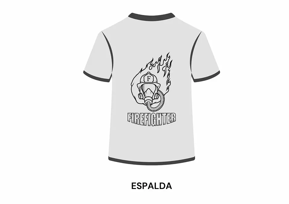 POLERA MANGA CORTA DISEÑO BOMBEROS 1