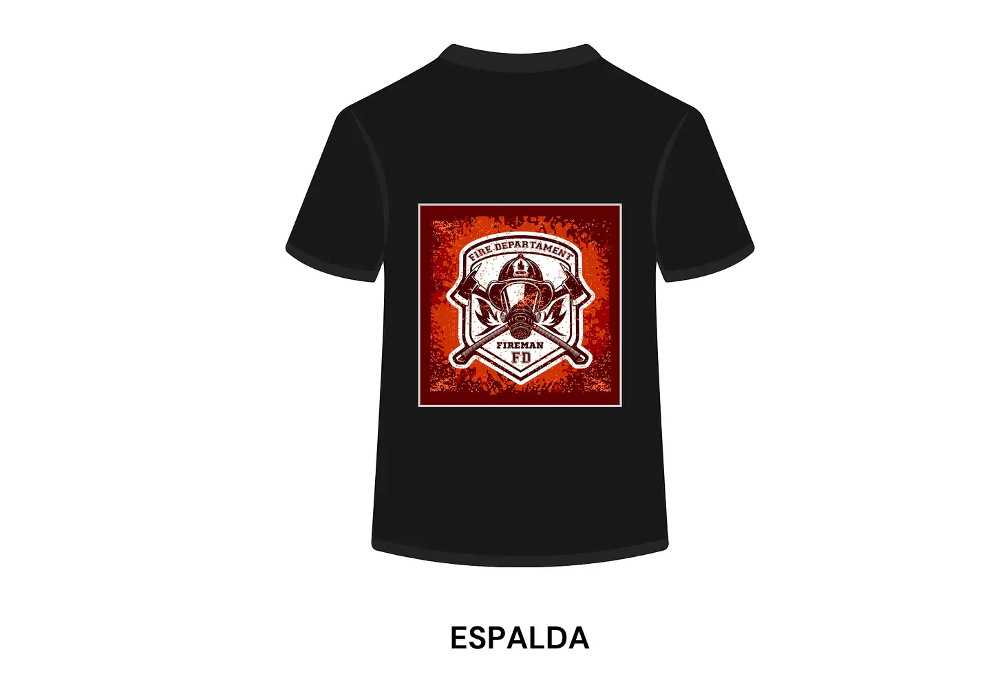 POLERA MANGA CORTA DISEÑO BOMBEROS 1