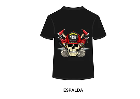 POLERA MANGA CORTA DISEÑO BOMBEROS