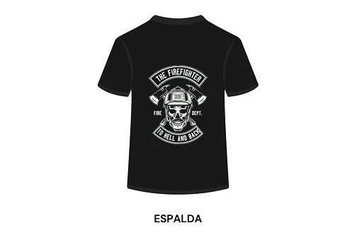 POLERA MANGA CORTA DISEÑO BOMBEROS